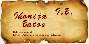 Ikonija Batos vizit kartica
